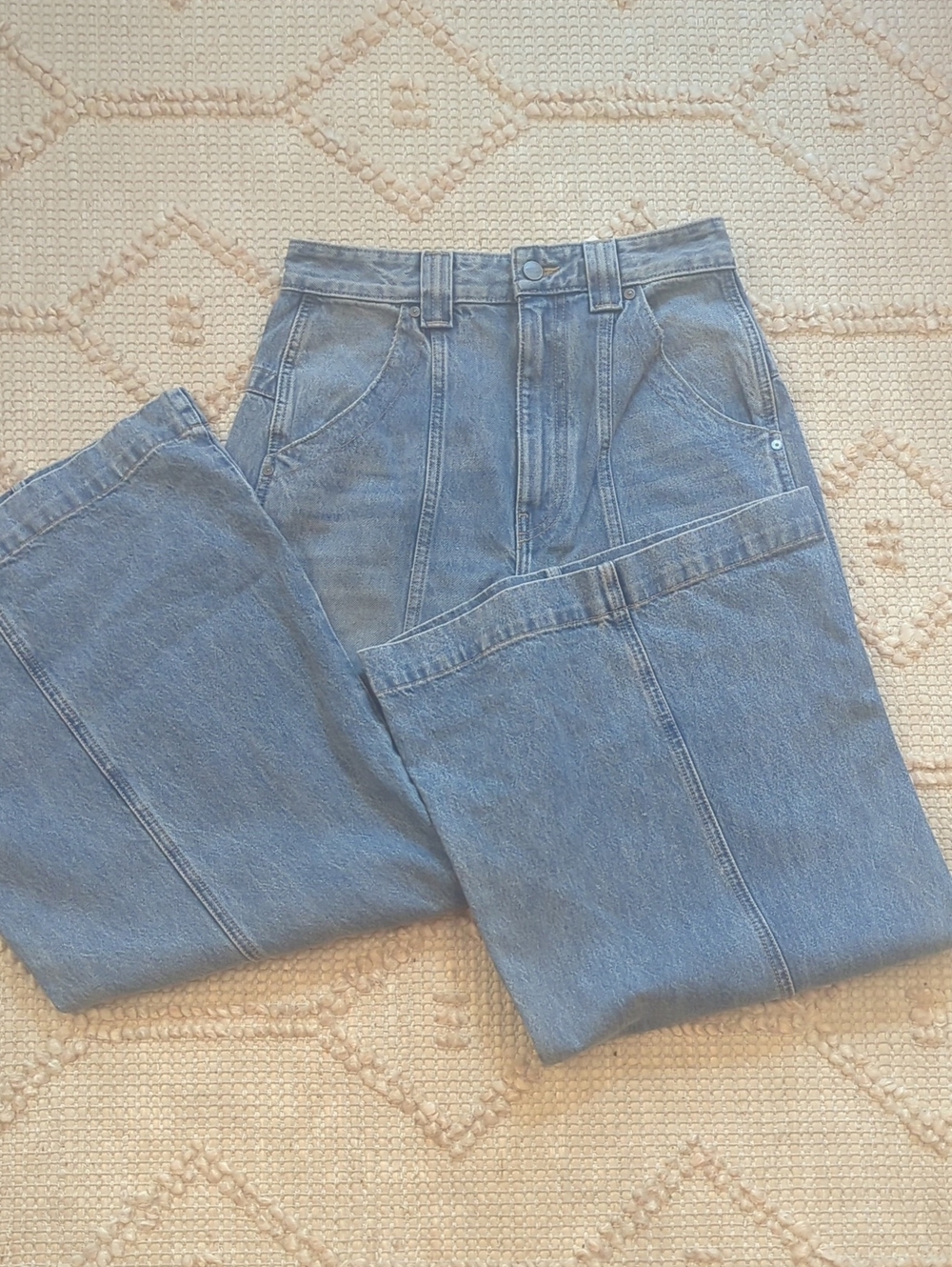 NWT KHAITE Jackie Wide-Leg Jeans | Bryce Wash | Low Rise | 100% Cotton | Size 25 - Picture 5 of 7